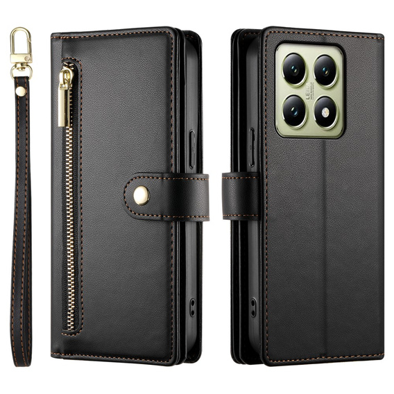 Чохол-книжка для Xiaomi 14T, Wallet Zipper Pocket, чорний