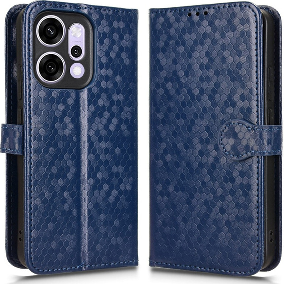 Чохол-розкладачка для Oppo Reno 14, Wallet Rhombus, синій