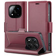 Чехол для Xiaomi Redmi Note 14 Pro+ 5G / Xiaomi Poco X7 5G / Xiaomi Redmi Note 14 Pro 5G, ERBORD Glossy Litchi, кошелек с клапаном, красный