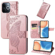 Чохол-книжка для Realme Note 70T 4G, Butterfly, рожевий rose gold