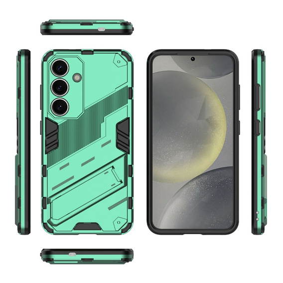 Чехол для Samsung Galaxy A56 5G, Military kickstand, зелёный