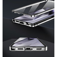Магнітний чохол Dual Glass MagSafe для Samsung Galaxy S25 Ultra, сріблястий
