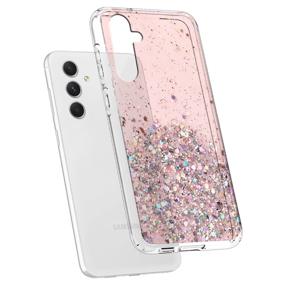 Чехол до Samsung Galaxy A54 5G, Glittery, розовый rose gold