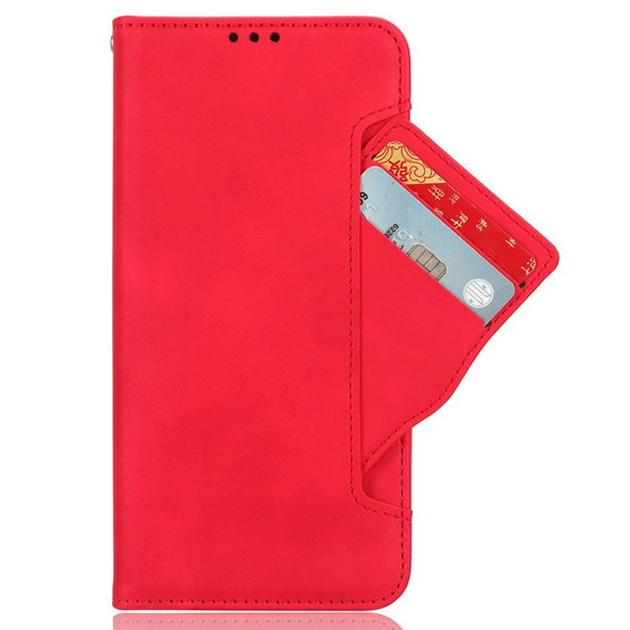 Футляр з клапаном для Samsung Galaxy A16, Card Slot, червоний