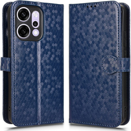Чехол с откидной крышкой для Oppo Reno 14, Wallet Rhombus, синий