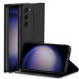 Откидной чехол для Samsung Galaxy S23, GKK Leather, carbon чёрный