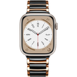 Браслет Stainless Segments до Apple Watch 1/2/3/4/5/6/7/SE 42/44MM - Rose Gold/Black