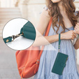 Откидной чехол для Samsung Galaxy S24 Ultra, Wallet Zipper Pocket RFID, с плечевым ремнем, чёрный