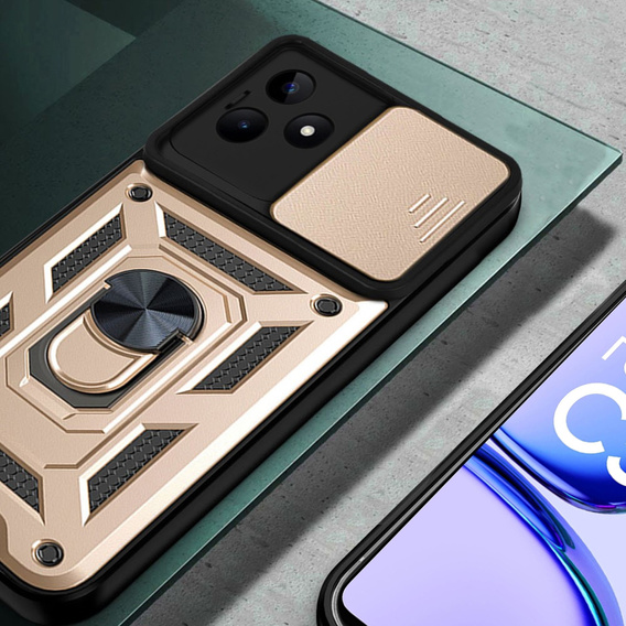 Чехол NOX Camera Slide Realme C53 4G, CamShield Slide, золото