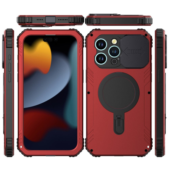 Чохол для iPhone 15 Pro Max, DefenderMag, червоний