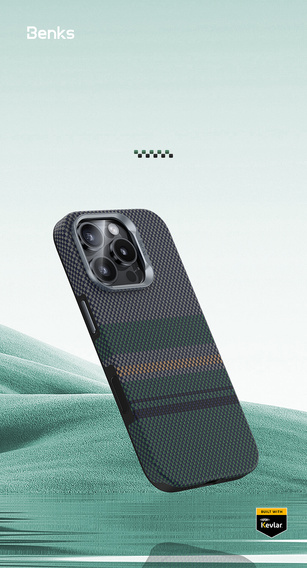 Чехол BENKS Kevlar Magnetic Armor Pro Aurora 600D B062 для MagSafe для iPhone 15 Pro Max