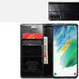 Флип-кейс CASEME для Samsung Galaxy S21 FE, Waxy Textured, чёрный