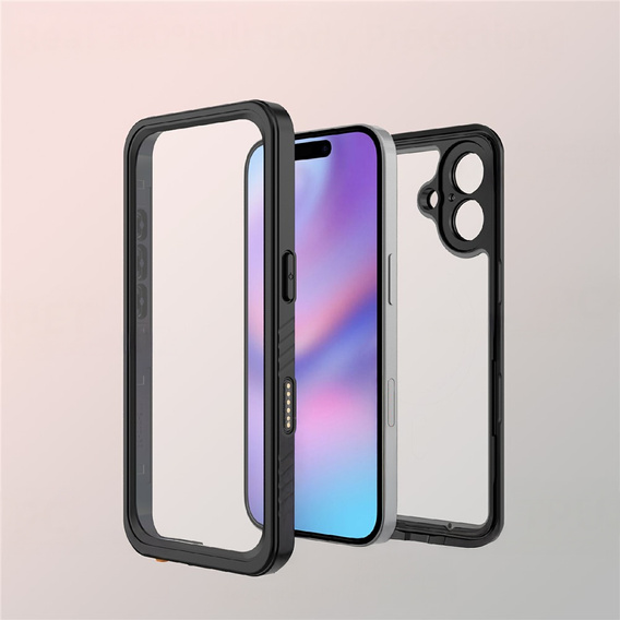 Чохол для iPhone 17, водонепроникний IP68 Redpepper, чорний