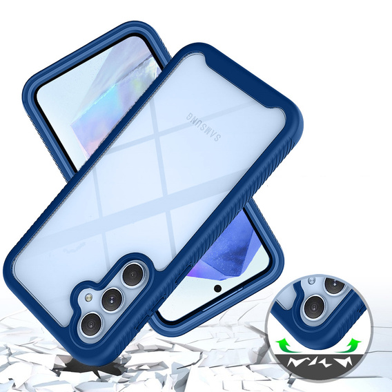 Чoхол Shockproof до Samsung Galaxy A55 5G, із захисним екраном, м'яти