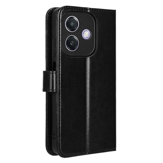 Футляр з клапаном для Oppo A40 / Oppo A40m, Crazy Horse Wallet, чорний