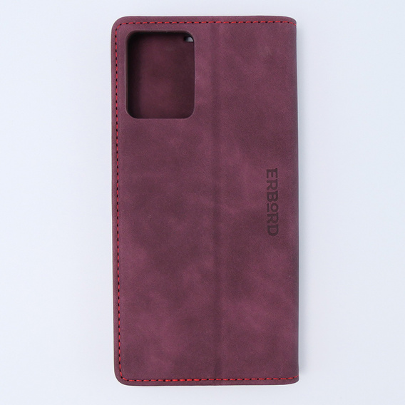 Чехол для Motorola Moto G53, ERBORD Vintage, бумажник с клапаном, красный