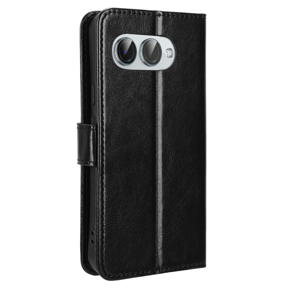 Откидной чехол для T Phone 3 5G, Crazy Horse Wallet, чёрный