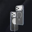 Матовый чехол для iPhone 17 Pro, бронированный, для MagSafe, дымчатый с серыми боками