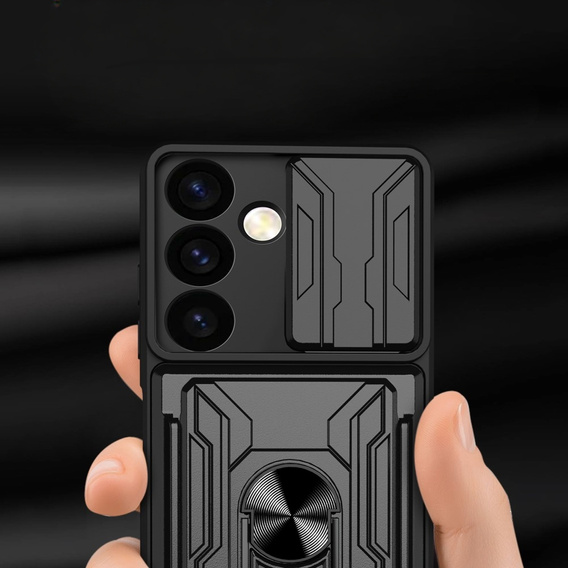 Броньований чохол для Samsung Galaxy S24, Camera Slide Card Slot, чорний