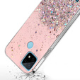 Чoхол до Realme C21, Glittery, рожевий