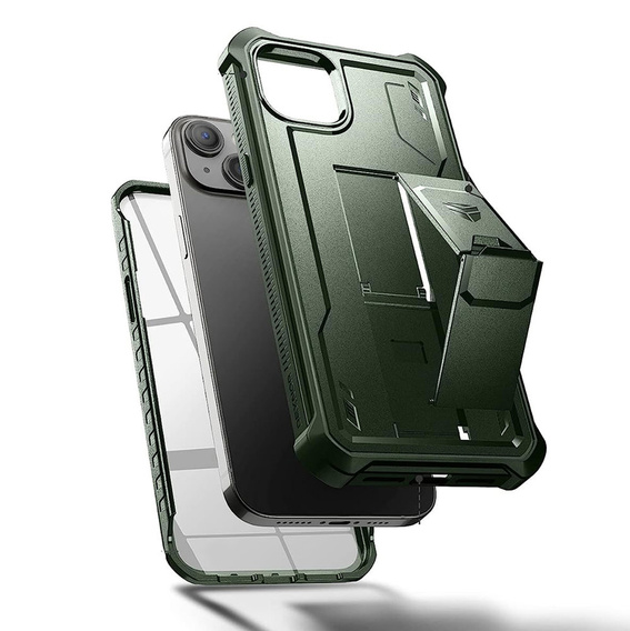 Броньований чохол для iPhone 13 / 14, Dexnor Full Body, зелений