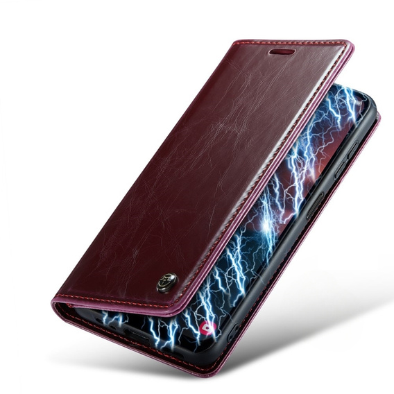 Флип-кейс CASEME для Samsung Galaxy A34 5G, Waxy Textured, красный