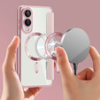 Чохол-книжка для Samsung Galaxy S25 Edge, RFID Wallet MagSafe CamShield, рожевий
