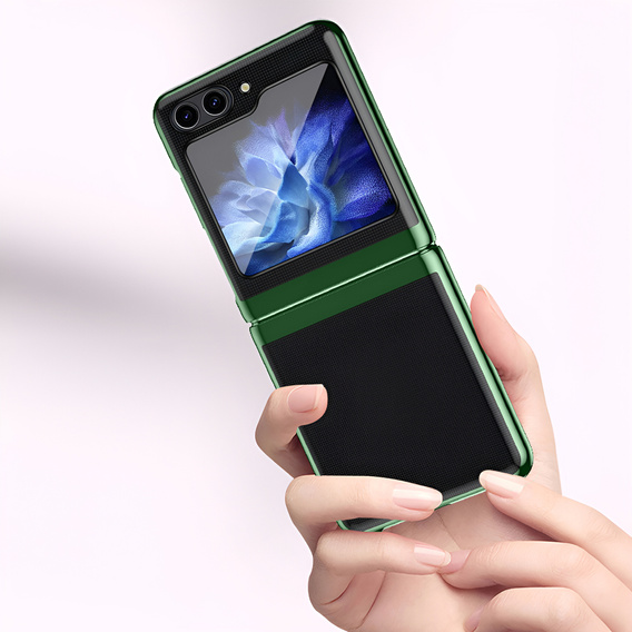Чехол для Samsung Galaxy Z Flip7 FE / Z Flip6, PC Case, прозрачный / зеленый