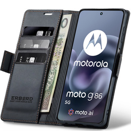 ERBORD Глянцевий гаманець Litchi з клапаном для Motorola Moto G86 5G / G86 Power 5G