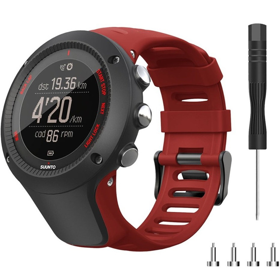 Силіконовий ремінець для Suunto 1/2/3/2S/2R/3P/3S/3R, Red