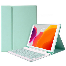 Чехол + клавиатура iPad 7/8/9 10.2 2021 / 2020 / 2019, Pen Slot, зелёный