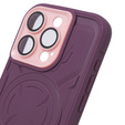 Чохол для iPhone 15 Pro Max, ERBORD Armor Mag, бордовий