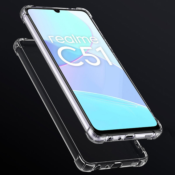 Чехол до Realme C51, Dropproof, прозрачный