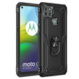 Бронированный Чехол до Motorola Moto G9 Power, Nox Case Ring, чёрный