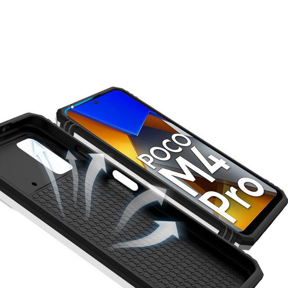 Чохол NOX Camera Slide Xiaomi Poco M4 Pro 4G, CamShield Slide, срібло