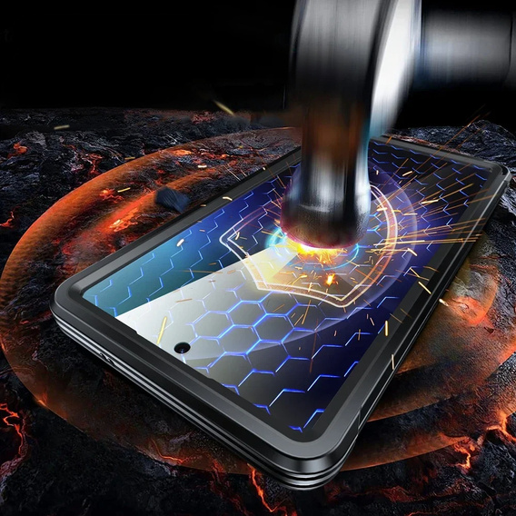 Чохол для Samsung Galaxy S25 Ultra, Shockproof, зі склом, для MagSafe, чорний