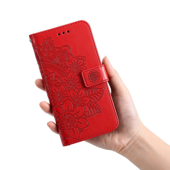 Чохол-книжка для Samsung Galaxy A53 5G, Mandala Flower, червоний
