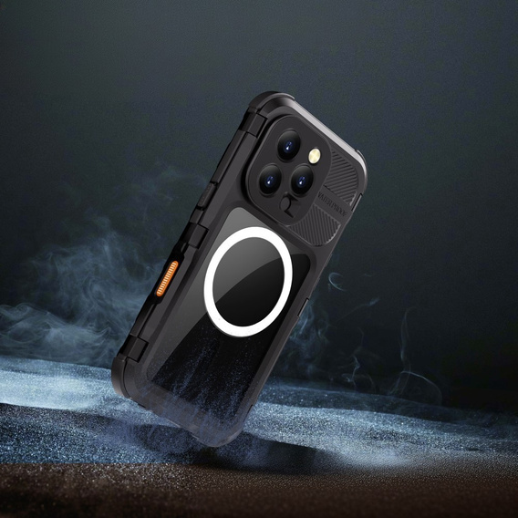 Водонепроникний чохол IP68 для iPhone 16 Pro, SHELLBOX MagSafe, чорний