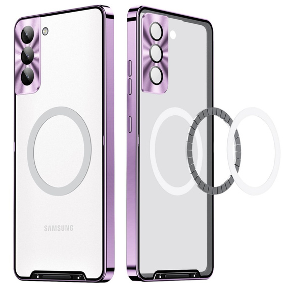 Защитный чехол для камеры Samsung Galaxy S21 FE 5G, CamShield MagSafe, прозрачный / фиолетовый