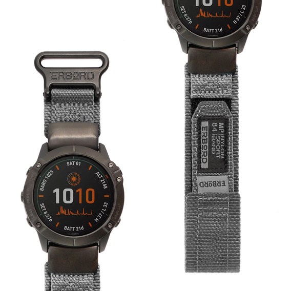 Нейлоновий ремінець ERBORD MP84 Quickfit для годинників Garmin Fenix 5X/6X/6X PRO/7X (розмір M/L)