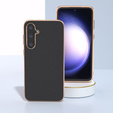 Чoхол до Samsung Galaxy S23 FE, Cowhide Leather, чорний