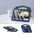 Детский чехол для Samsung Galaxy Tab S6 Lite 10.4 2020/2022 / Tab A7 2020 T500 / T505 / Tab S6 T860/T865, Cute Patterns, с подставкой, темно-синий