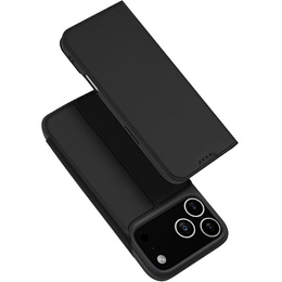 Чехол Dux Ducis для iPhone 17 Pro Max, Skin Pro, с клапаном, со слотом для карт, черный