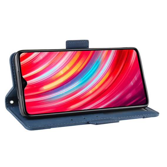 Футляр з клапаном для Xiaomi Redmi Note 8 Pro, Card Slot, темно-синій