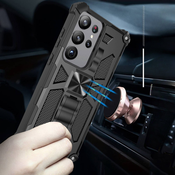 Чехол до Samsung Galaxy S23 Ultra, Armor Kickstand, чёрный