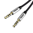 BASEUS Yiven M30 Kabel Minijack 3.5mm Aux 1.5m - Silver/Black