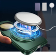 Чехол GKK для Galaxy Z Flip 5 5G, углы Dropproof MagSafe, прозрачный / фиолетовый