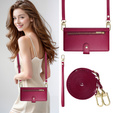 Откидной чехол для Samsung Galaxy S24 FE, Wallet Zipper Pocket, красный