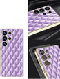 Чохол для Samsung Galaxy S25 Ultra, Leather Rhombus, фіолетовий