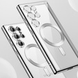 Чехол до Samsung Galaxy S23 Ultra, MagSafe Hybrid, серебряный